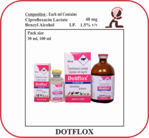 DOTFLOX Ciprofloxacin Lactate Injection Manufacturer & Veterinary Antibiotic Supplier