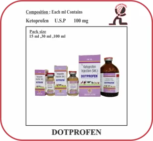 DOTPROFEN Ketoprofen Injection 10% – Veterinary NSAID for Pain, Fever & Inflammation