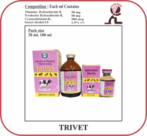 TRIVET Injection – Vitamin B1 B6 B12 Veterinary Injection