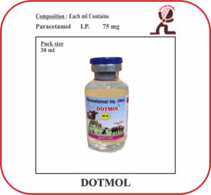 DOTMOL Paracetamol Injection – Veterinary Fever & Pain Relief (30 ml)