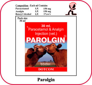 PAROLGIN Injection – Paracetamol & Analgin Veterinary Analgesic Injection (30ml)