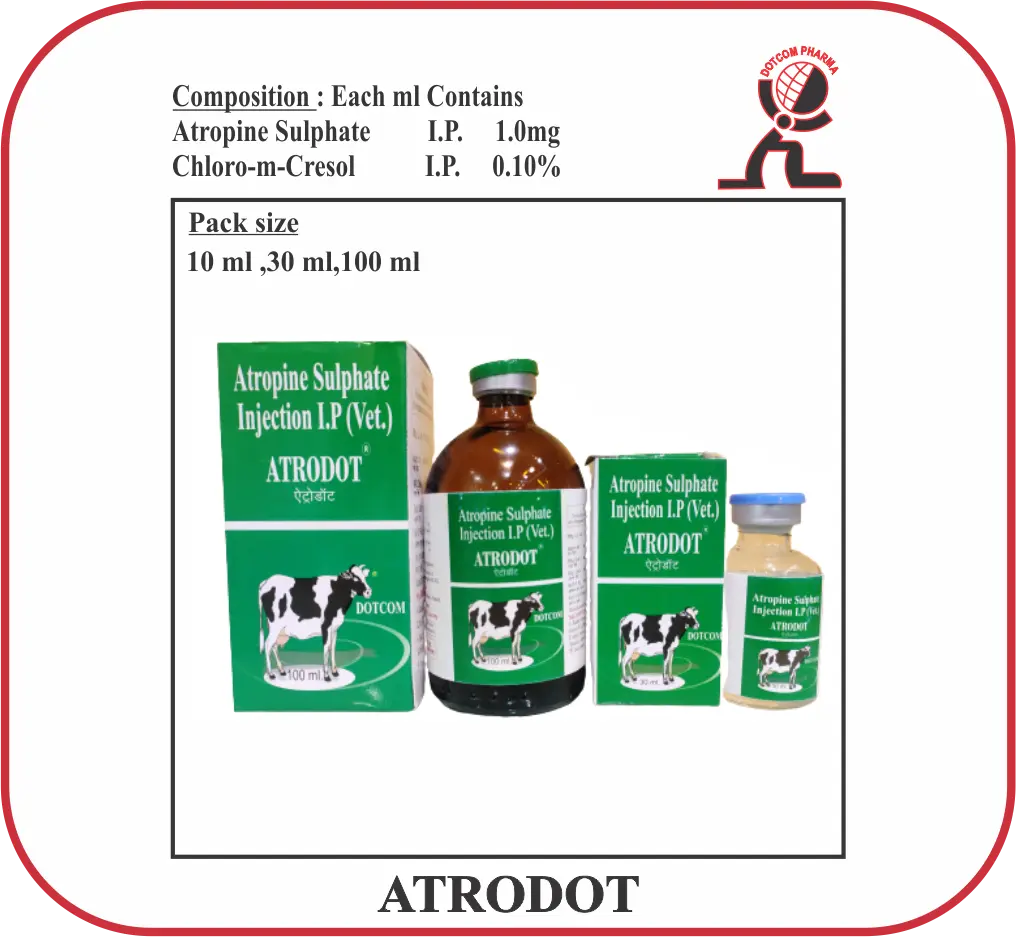 ATRODOT atropine sulphate injection 1mg/ml veterinary manufacturer