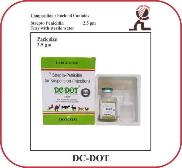 Dots Injection DC-DOT Dry Injection – Strepto-Penicillin Veterinary Antibiotic (IM Use ...