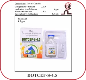 DOTCEF-S Injection (Cefoperazone & Sulbactam for Mastitis)