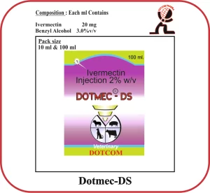 DOTMEC-DS Injection – Ivermectin Double Strength Veterinary Injection