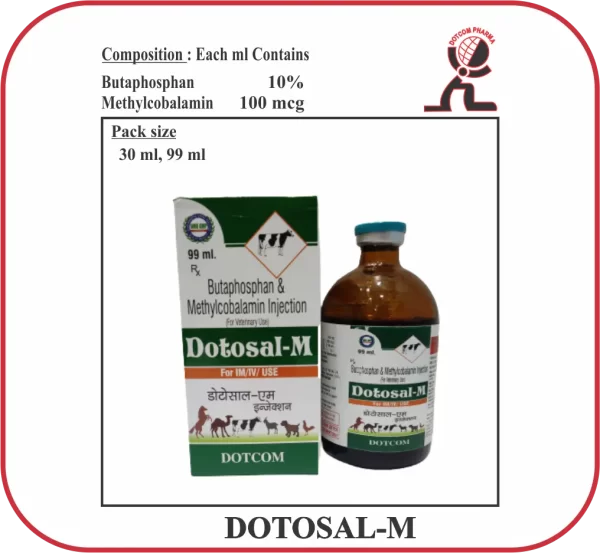 DOTOSAL-M Butaphosphan + Methylcobalamin Injection (Veterinary ...