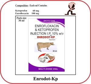 ENRODOT-KP – Enrofloxacin & Ketoprofen Injection | Veterinary Antibiotic Manufacturer