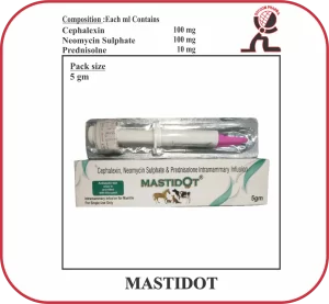 MASTIDOT Intra-Mammary Tube – Cephalexin, Neomycin & Prednisolone