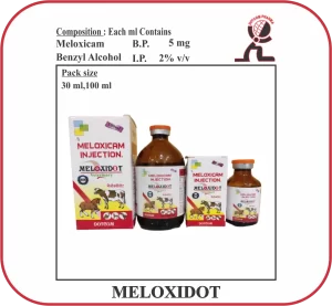 MELOXIDOT Injection – Meloxicam Veterinary Anti-Inflammatory Injection
