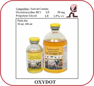 OXYDOT Oxytetracycline Injection 50 mg/ml (30 ml & 100 ml) | Broad-Spectrum Veterinary Antibiotic Manufacturer
