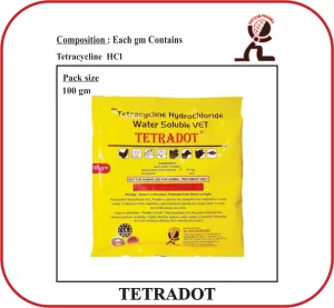 TETRADOT Oral Dry Powder – Tetracycline HCl Veterinary Antibiotic