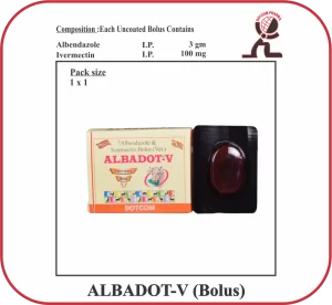 ALBADOT-V Bolus 3 gm – Albendazole & Ivermectin Veterinary Bolus