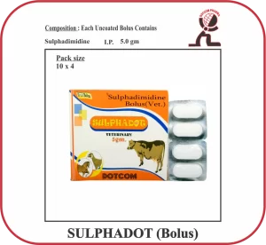 Sulphadot Bolus – Sulphadimidine Veterinary Infection Treatment Bolus