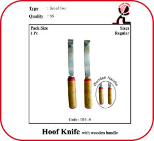 HOOF KNIFE WITH WOODEN HANDLE