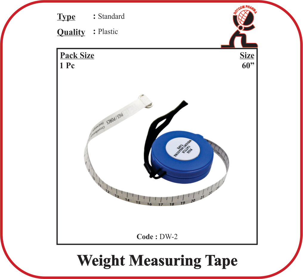Animal weight measuring tape 2.5 meter plastic livestock weight tape