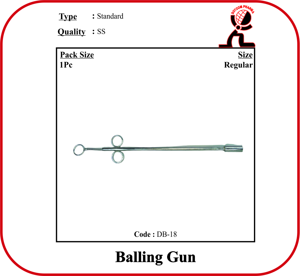 Professional 25-Inch Stainless Steel Balling Bolus Gun for Livestock Medication