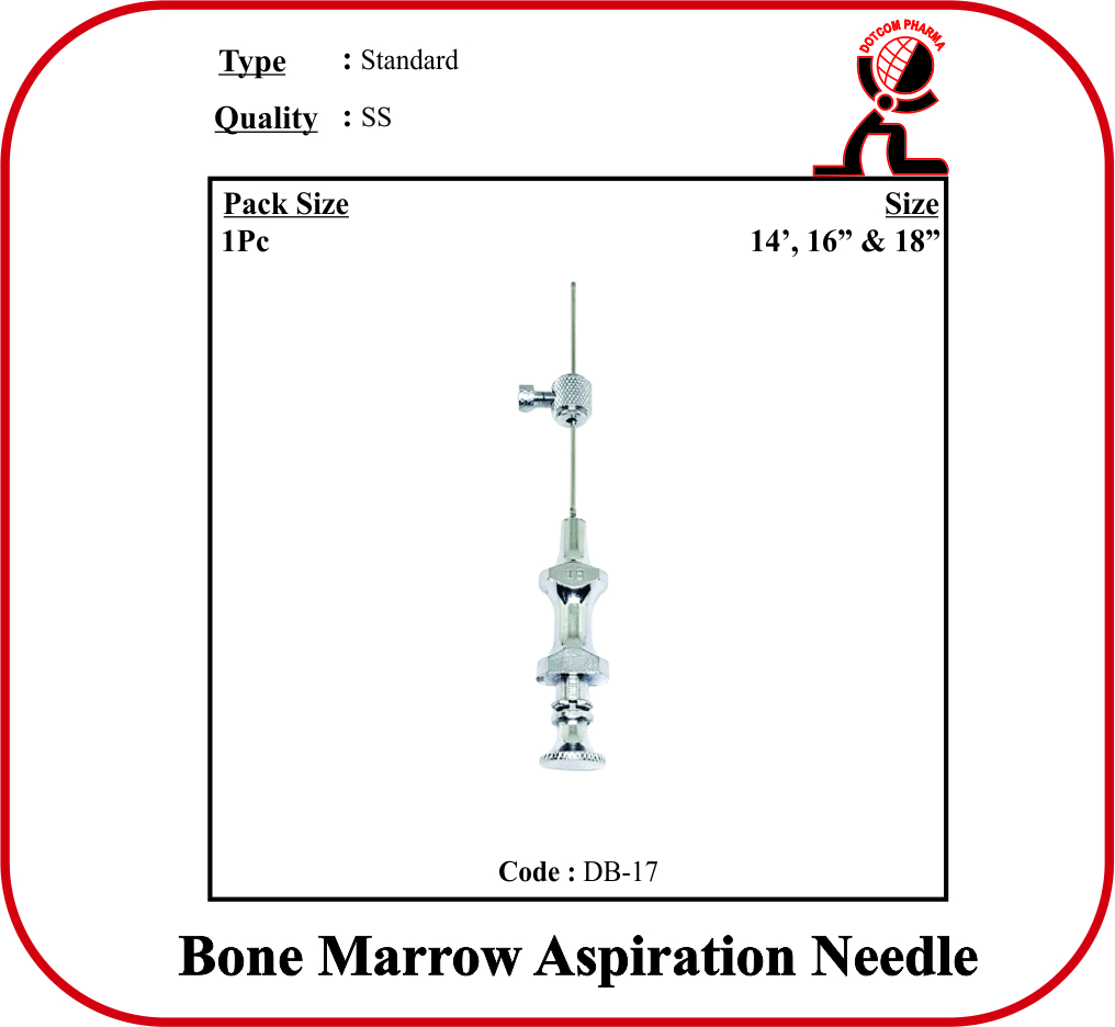 Bone Marrow Aspiration Needle with Adjustable Stopper for Surgical Use