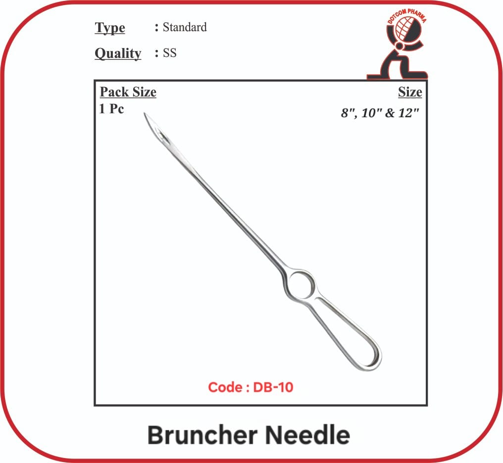 Stainless Steel Brunchers Needle (Buhner Needle) for Veterinary Prolapse Treatment