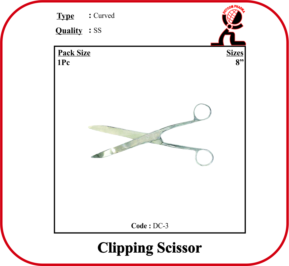 Stainless Steel Clipping Scissor for Veterinary Tissue Cutting