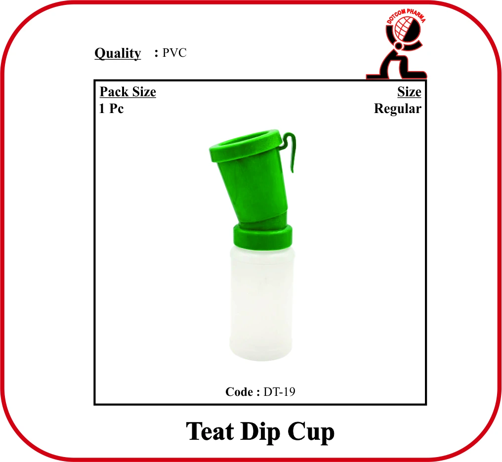 Teat dip cup PVC translucent veterinary teat dipping cup for dairy udder hygiene