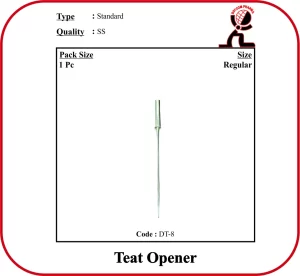 Teat Opener – Stainless Steel Veterinary Teat Canal Opener Instrument (1 Unit)