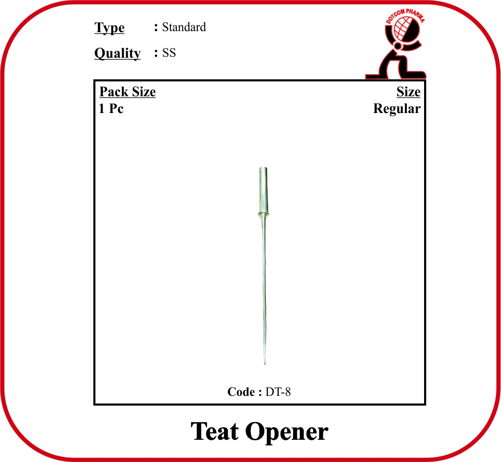 Teat opener stainless steel veterinary teat canal opener instrument
