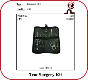 Teat Instrument Kit (Teat Surgery Kit) – Stainless Steel Veterinary Teat Surgery & Obstruction Kit (Imported)
