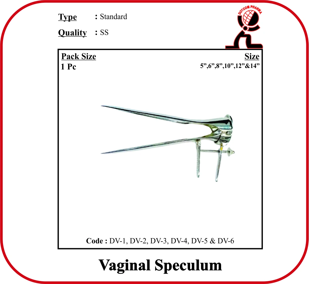 Veterinary stainless steel vaginal speculum in multiple sizes for gynecological examination