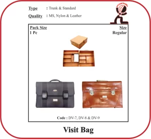 Visit Bag for Doctors & Veterinarians – Medical Kit Carrying Bag (Leather/Nylon/Trunk)