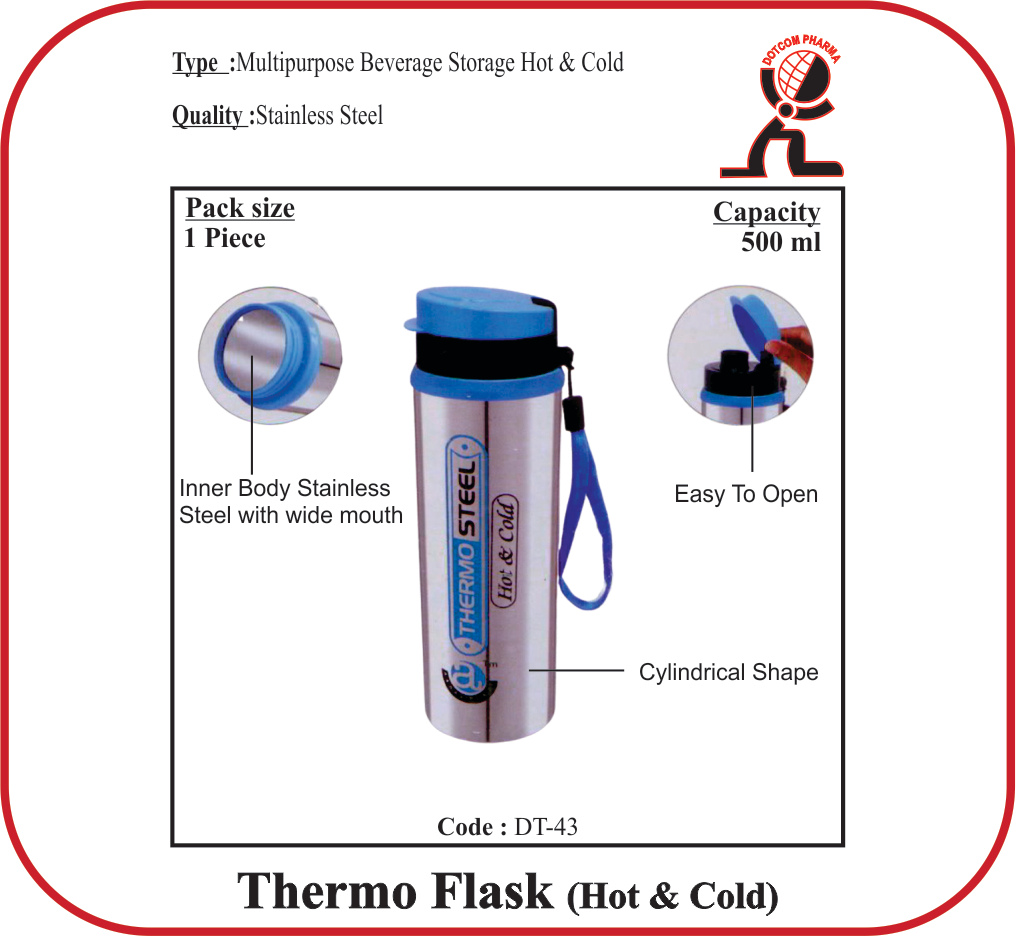 Thermo flask hot and cold stainless steel vacuum flask 500ml 750ml silver
