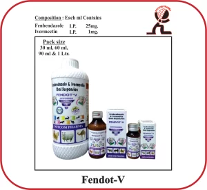 FENDOT-V Oral Suspension – Fenbendazole & Ivermectin Veterinary Antiparasitic