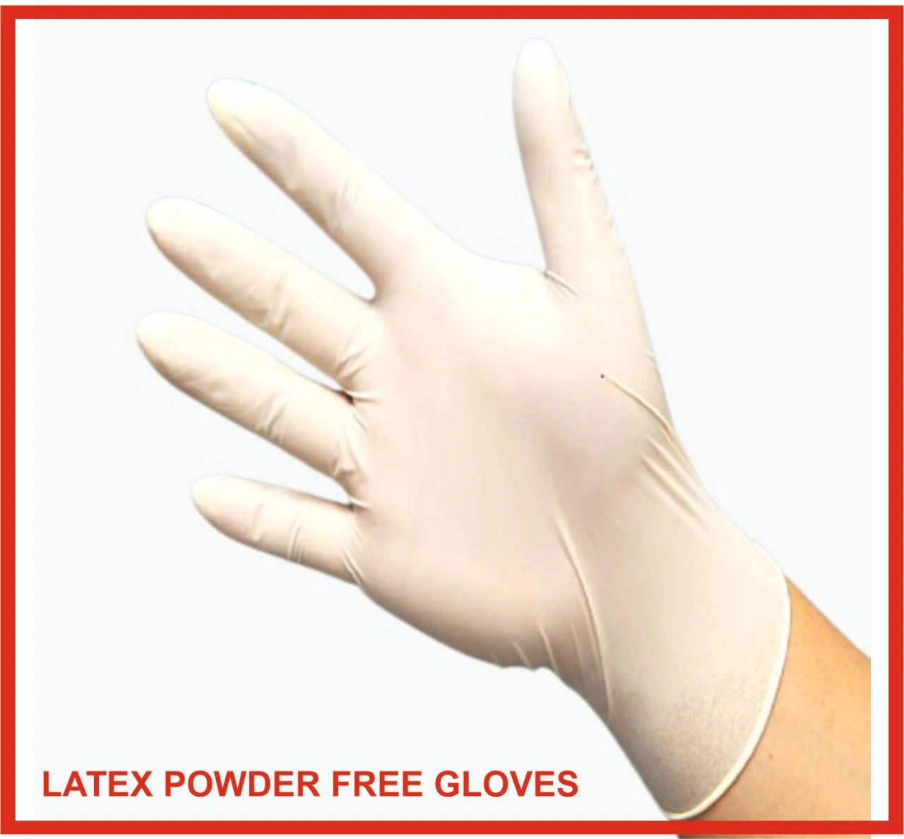 Powder free disposable latex gloves made from HMHD plastic for hospital and general use