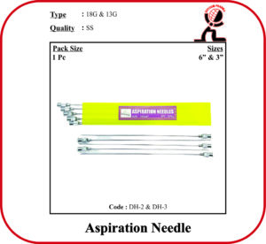 Sterile stainless steel aspiration needles in 14G to 22G – Dotcom Pharma