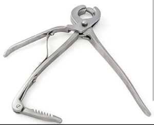 Reimer's Double Action Emasculator – veterinary surgical tool for bovine and equine castration, featuring dual-lever mechanism for precision and bloodless castration.