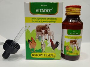 VITADOT  Multivitamin Oral Liquid – For Cattle & Poultry (AD3E + B12 + C)